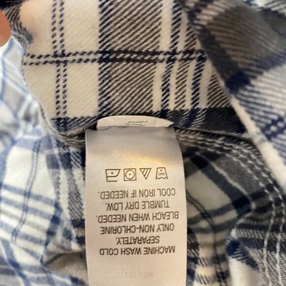 Ridgecut Mens XL Plaid Button-Up Shirt Blue/White 100% Cotton Long Sleeve - Picture 6 of 10